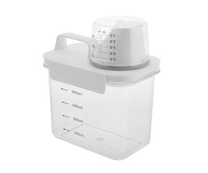 MAGICLULU Laundry Holder Storage Box Plastic Fabric Softener Dispenser with Measuring Cup Space-saving Organizing Laundry Essentials for Cleaning Storage