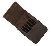 MAGICLULU Leather Pen Display Case for 6 Pens with Magnetic Drawer, Anti-Scratch Design and Internal Compact Layout, for Stationery Storage and Festival Celebrations