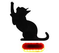 MAGICLULU LED Cat Lamp Black Acrylic Cat-Shaped Night Light with Lighting Control and Decorative Effects for Bedroom Wall Mounted Ambient Lighting
