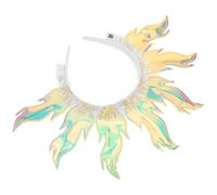 MAGICLULU LED Flame Headband for Women with Easy On/off Switch and Vibrant Lighting Effects, Plastic Fire Shape Hair Accessory for Party and Cosplay Events