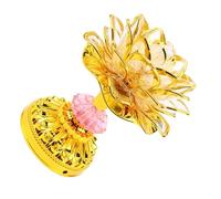 MAGICLULU LED Lotus Shape Changing Lamp Buddha Light Ornament Gold Color Plug-in Buddhist Light for Home Meditation and Prayer Decor