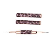 MAGICLULU Leopard Print Double-end Nail Art Liner Brush Pen Fine Line Drawing Nail Brush for Manicure Professional Suitable for DIY