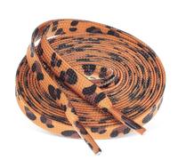 MAGICLULU Leopard Print Laces for Trainers Made of Polyester Cotton Fiber, Universal Replacement Sneaker Shoestrings with A Trendy Sleek Look, Easy to Use for Sneakers and Boots, 1 Pair