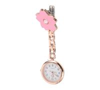 MAGICLULU Lightweight Nurse Quartz Pocket Watch with Flower Engraving, Small Analog Clip-on Fob Watch for Women Paramedics and Students, for Doctor Uniforms and Emergency Use