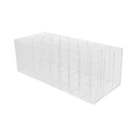 MAGICLULU Lipstick Holder Organizer with 24 Individual Slots, Acrylic Cosmetic Storage Tray Featuring Space-saving Vertical Structure and Crystal Design, for Vanity Countertop and Cosmetic