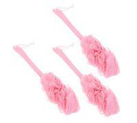 MAGICLULU Long Handle Shower Brush 3Pcs Bath Body Brush Set Large Size Soft Mesh for Exfoliating and Massage Suitable for Men Women Bathing