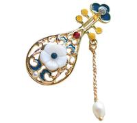 MAGICLULU Lute Pin Music Brooch Alloy Stylish Eye-catching Secure Pin Back Elegant Brooch for Women Special Occasion Casual Day around Town
