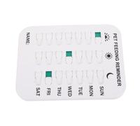 MAGICLULU Magnetic Pet Feed Reminder Sticker for Cats and Dogs, User-friendly Sliding Pill Tracker Sign with White Abs Material, Weekday Daily Feeding Indicator Chart for Household Pet
