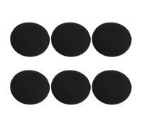 MAGICLULU Makeup Powder Puff with Versatile Usage 6pcs Replacement Pu Leather Black Soft Thin Powder Applicator for Setting Makeup