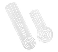 MAGICLULU Mandala Art Drawing Rulers 2Pcs Acrylic Circle Maker Tool with Comfortable Grip for Crafting and Classroom Use