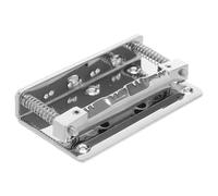 MAGICLULU Mandolin 8-String Bridge Plate Silver Tailpiece Replacement Part for Acoustic Mandolin Repair with Saddle Bridge and Wood Fittings Accessories