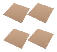MAGICLULU MDF Panels and Stable Home Décor Use 4pcs Medium Density Fiberboard Blank Wood Panel Boards with Smooth Painting Surface Square Coffee- Boards for Art and Home Decoration