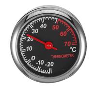 MAGICLULU Mechanical Car Thermometer with Luminous Clock for Dashboard, Alloy and Glass Construction, Dust-resistant and No Drilling Required, for Dark Condition Car Interior Use