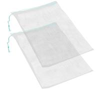 MAGICLULU Mesh Drawstring Bag 2pcs White HDPE Hive Transport Bag with Ventilated Design for Bee Box Carrying
