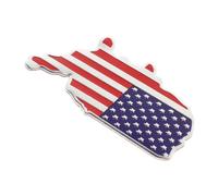 MAGICLULU Metal American Flag Car Sticker Durable Aluminum Alloy Car Body Decor for Enthusiasts Weather Resistant Vehicle Enhancing Exterior Style