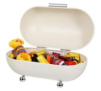 MAGICLULU Metal Bread Box with Lid 13.39 Inch Kitchen Countertop Storage Container for Fresh Bread and Household Sundries Organizer