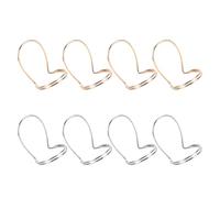 MAGICLULU Metal Guitar Bass Pick Set 8Pcs Comfortable Lightweight Finger Picks for Folk Classical Guitar Golden Silver Tone Practice Collection Accessory