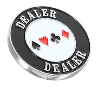 MAGICLULU Metal Poker Dealer Button Poker Card Protector Accessory with Creative Design, Multi-functional Double Sided Game Marker and Smooth Surface for Party Use