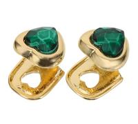 MAGICLULU Metal Teeth Grills Hip Hop Caps with Green Gemstone Design 2pcs Easy Cleaning and Removable for Halloween Costume Or Video Shoot Accessories