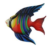 MAGICLULU Metal Wall Art Decor Giant Coastal Decor Nautical Hanging Decor Coastal Wall Sculpture Beach Decor Rustic Ocean Fish Outdoor Decoration Beach House Wall Decor Room Decor Iron Blue