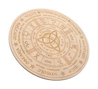MAGICLULU Metaphysical Message Board Psychic Board round Wooden Altar Plate Adornment Natural Wood Carved Spiritual Decor for Home Rituals and Religious Rites
