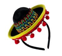 MAGICLULU Mexican Headband Hat Hair Clasp in Classic Holiday Design for Adults and Comfortable Fit for Carnivals Festivals Cosplay and Cinco De Mayo Events