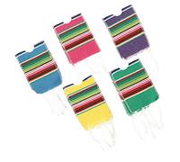 MAGICLULU Mexican Rainbow Pattern Beer Bottle Mini Ponchos 5pcs Cotton Serapes Decorative Covers for Party Beer Bottle Decorations Cinco De Mayo Fiesta