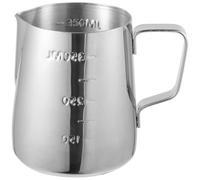 MAGICLULU Milk Frothing Pitcher and Precise Scale Marks Stainless Steel 350ml with Ergonomic Handle for Latte Art and Cappuccino, for Everyday Use at Home or Hotel