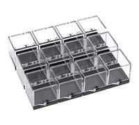 MAGICLULU Mineral Specimen Display Box Clear Square Storage Case for Crystals and Rock Samples Collectible Organizer 1.38 Inch Cube with Lid