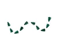 MAGICLULU Mini Christmas Tree Banner Garland Vertical Hanging Decoration with Paper Cardboard Trees Color Randomized Festive Xmas Party Backdrop for Wall Fireplace Food Table Random Color