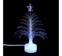 MAGICLULU Mini Christmas Tree Usb Power Colour Desk Glowing Fiber Optic Mini Christmas Tree 7 Colors Changing Led Changing Xmas Lamp with Star Top for Party Tabletop
