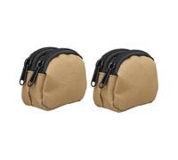 MAGICLULU Mini Coin Pouch and Small Belt Pouch Set, Portable Utility Wallet with Zipper, Mud Color, Compact Storage for Cash, Cards, Keys, Earphones, Unisex Waist Organizer