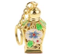 MAGICLULU Mini Glass Perfume Bottle 3ml Refillable Empty Essential Oil Container Portable Gold Blue Small Travel Scent Bottle for Home and On-the-go Use