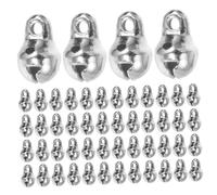 MAGICLULU Mini Metal Bells Pendant Small Ring Bells Ornaments 100pcs with Smooth Edges Silver for Necklace and Art Craft Project for DIY Doll Clothes Accessory