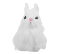 MAGICLULU Mini Realistic Cute Bunny Plush Model Lifelike Rabbit Figurine for Tabletop Decor Teaching Aid for Biology Lessons Precision Craftsmanship with Authentic Details Easy to Use
