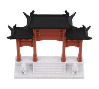 MAGICLULU Miniature Chinese Architecture Gate Model with Realistic Detailing and Intricate Design, Plastic Archway Gate for Aquarium and Bonsai Decoration, Versatile and Easy DIY Assembly