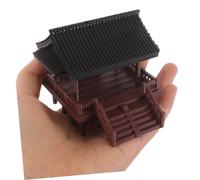 MAGICLULU Miniature Double Layer Chinese Pavilion Figurine for Aquarium Landscaping Micro Landscape Ornament for Fish Tanks and Desktop Decor Compact Traditional Asian Garden Statue
