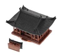 MAGICLULU Miniature Japanese Pagoda Pavilion Statue for Zen Garden Accessories, Plastic Faux Mountain Design, Brown Colour, Desktop Microlandscape Decoration, for Living Rooms and Aquarium