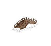 MAGICLULU Miniature Wood Arch Bridge Figurine Large Ancient Style for Bonsai Plant Bridge Fairy Garden DIY Micro Landscape Decor with Zen-inspired Tranquil Moss Ornament