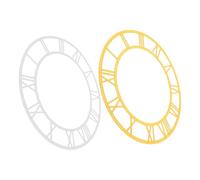 MAGICLULU Mirror Clock Stickers with Elegant Roman Numeral Clock Numbers 2pcs Acrylic Wall Decals Featuring Easy Cleaning and Wear Resistance for Living Rooms and Entryways