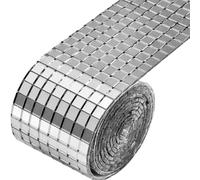 MAGICLULU Mirror Tile Self-Adhesive Sticker 1 Roll Odourless Glass Wall Tiles Peel and Stick for Bathroom and Living Room