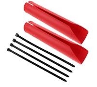 MAGICLULU Motorcycle Front Fork Protector Set Red Plastic Shock Absorber Cover Fork Guard Sleeve for Dirt Bike Off-Road Racing Accessories