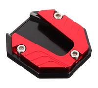MAGICLULU Motorcycle Kickstand Pad Red Anti-Slip Kickstand Base Extension Plate Universal Side Stand Support Enlarger for Scooter and Bike Stability