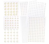MAGICLULU Multi-functional Decorative Pearls 14 Sheets with No Marks When Peeling Abs Material of Self-adhesive Pearl Stickers for Nail and Face Decoration for Beauty Makeup and DIY