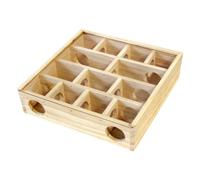 MAGICLULU Multi-grid Mouse Maze Wooden Hamster Accessory 25x25x7cm Promotes Healthy Growth Household for Small Animals