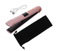 MAGICLULU Multifunctional Wireless Hair Straightener and Curler for Women and Men Portable Rose Gold Travel Styling Iron with Fast Heating Material Easy to Use and Recharge