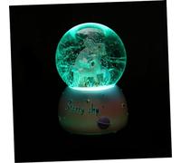 MAGICLULU Music Crystal Ball Light Decor Stylish Desktop Night Light Ornament for Bedroom Office Study Crystal Ball Adornment for Home