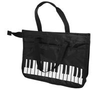 MAGICLULU Music Score Holder Bag Lightweight Splashproof Oxford Cloth Piano Keyboard Pattern Elegant Design Safeguards from Moisture Damage for Performances and Music Lessons
