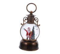 MAGICLULU Musical Snow Globe Lantern with LED Lights and Santa Claus Christmas Decoration USB Powered Festive Table Centerpiece Lightweight Holiday Mantel Ornament with Classic Melodies for