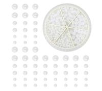 MAGICLULU Nail Art Charms to Create Charming and Attractive Abs Pearl 1 Box for Manicure White Nail Embellishments for Home and Special Occasions